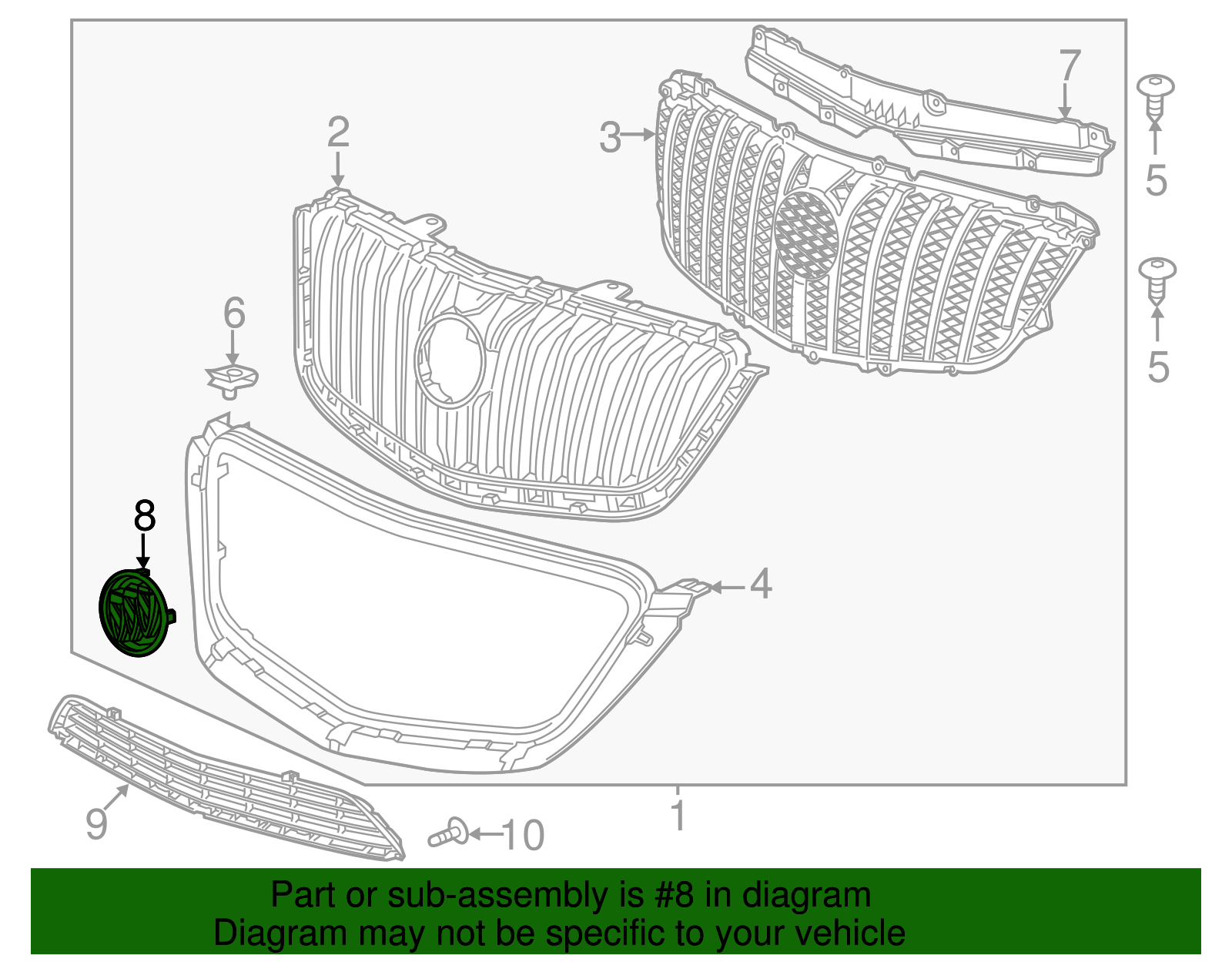 Front Grille Tri-Shield Logo - GM (95330834)