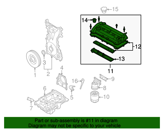 20092010 Mazda 6 Valve Cover L50310210A
