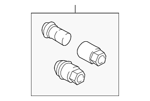 EK4Z-1A043-A - Wheel Locks - Chrome Plated For Exposed Lugs 2015-2025