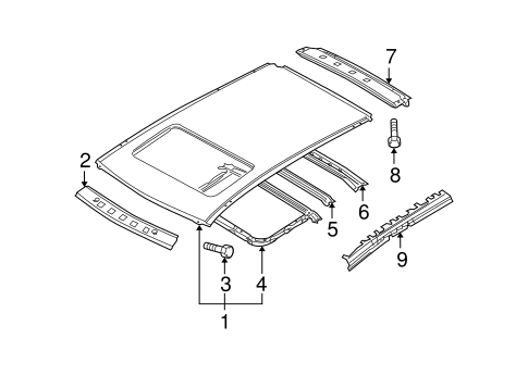 Roof & Components for 2013 Nissan Rogue #1