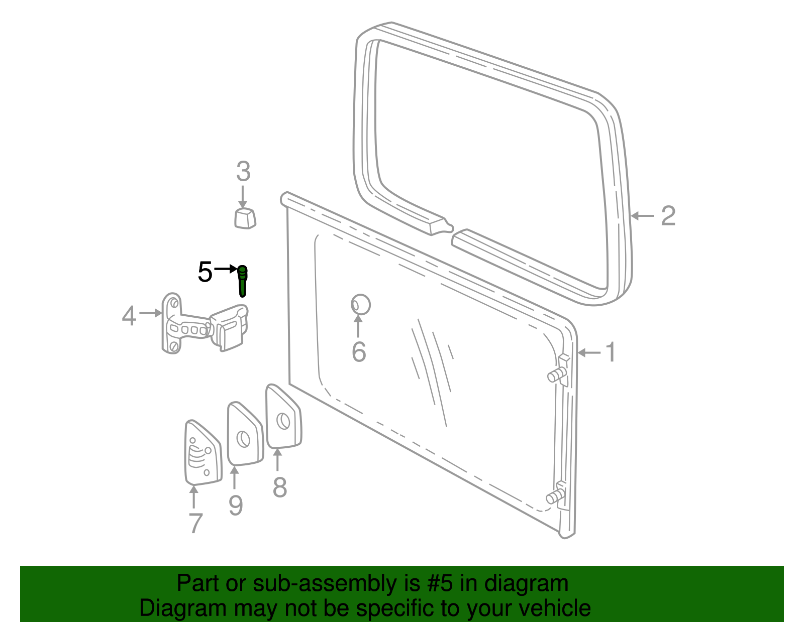 Pin - Rear S/D Wdo Latch - GM (11610308)