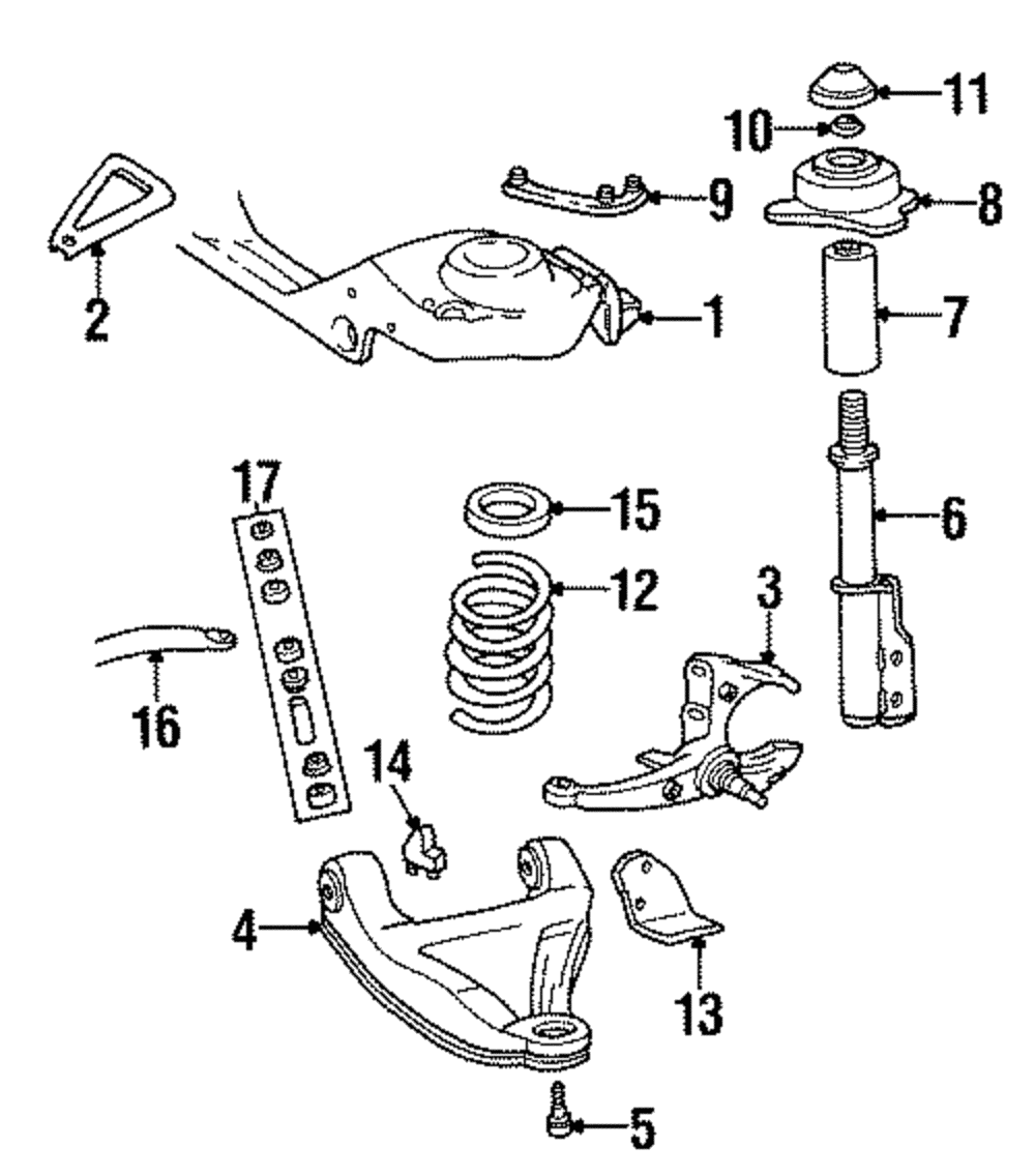 Premium Gas Charged Front Suspension Strut Assembly - GM (88945820)