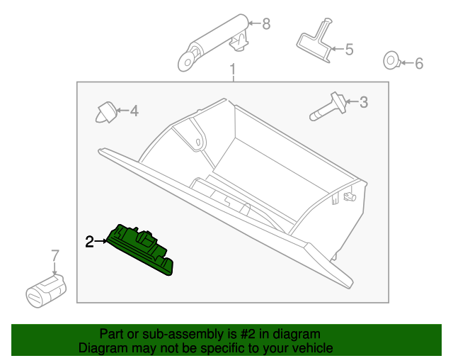 20092019 Ford OEM Glove Box Latch 8A8Z6306072AB Ford Parts Center