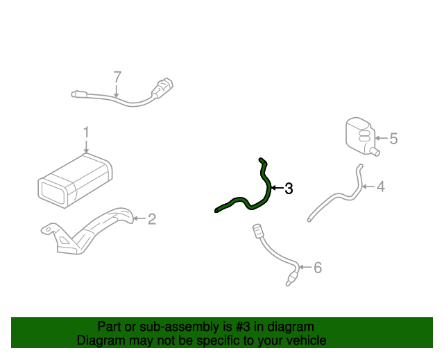 20042006 Buick Rendezvous Vapor Canister Purge Tube 12571787