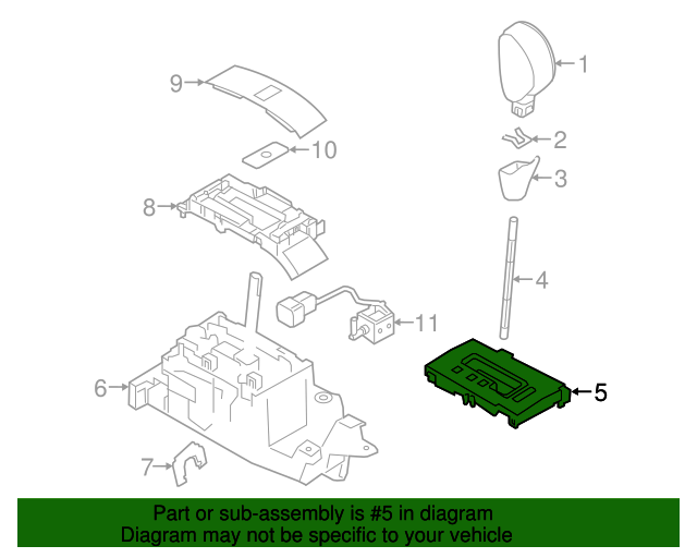 20152017 Subaru Shift Indicator 35170AL10A Subaru Parts Plus