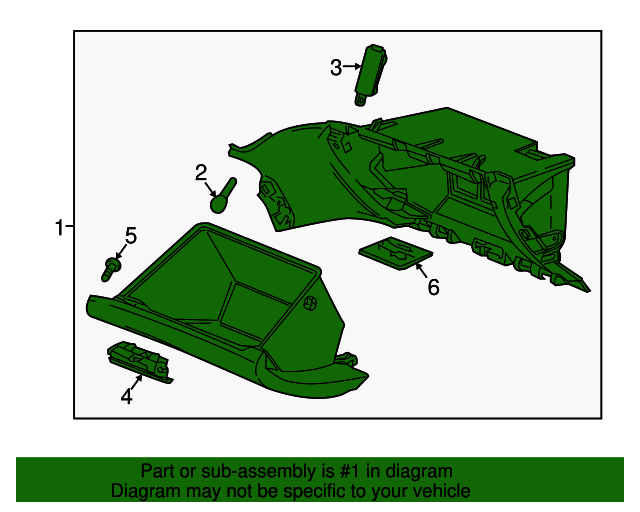 20192022 GMC Acadia Glove Box Assembly 84504779 GM Parts Online