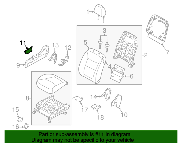 Kia 20122015 Kia Sorento Recline Knob 882862P011H9 KIA Parts Hub