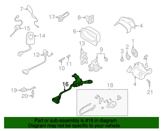 20022005 Buick LeSabre Turn Signal, Headlight Dimmer, Windshield Wiper