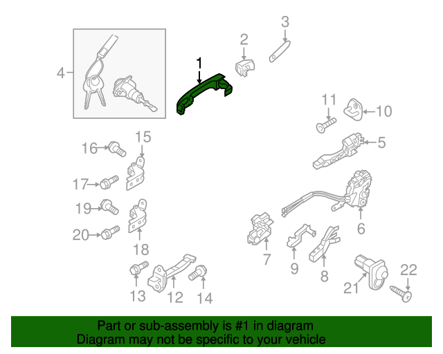 Genuine Handle, Outside for 20112016 Hyundai Part 826613X000