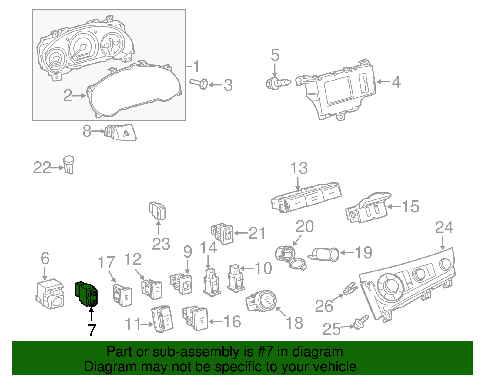 Window Switch - Toyota (84835-08040)
