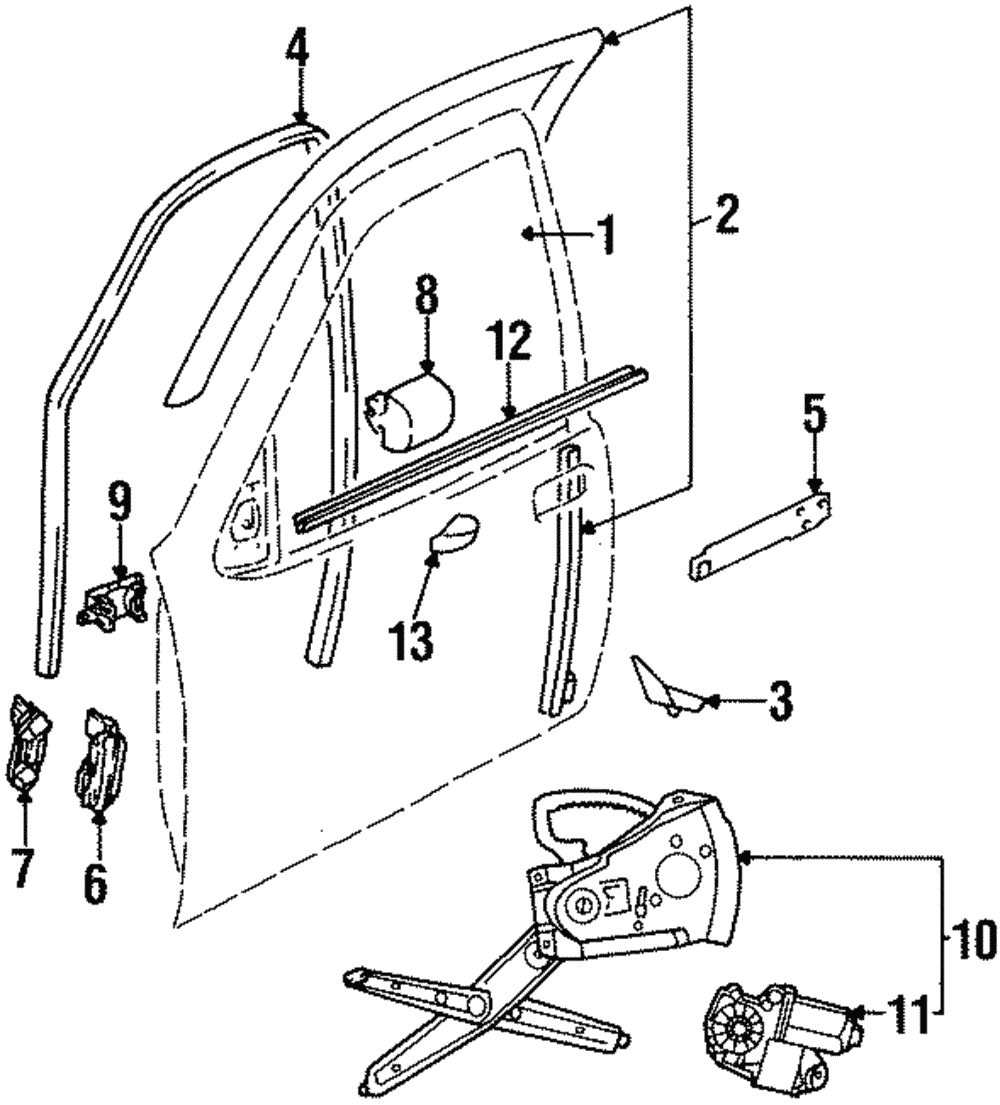 Weatherstrip, Front S/D Wdo - GM (90563277)