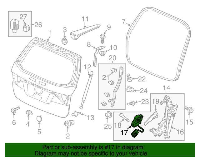 74967SZNA01 Sensor Unit Power Tailgate 20112017 Honda Odyssey Genuine Honda Parts