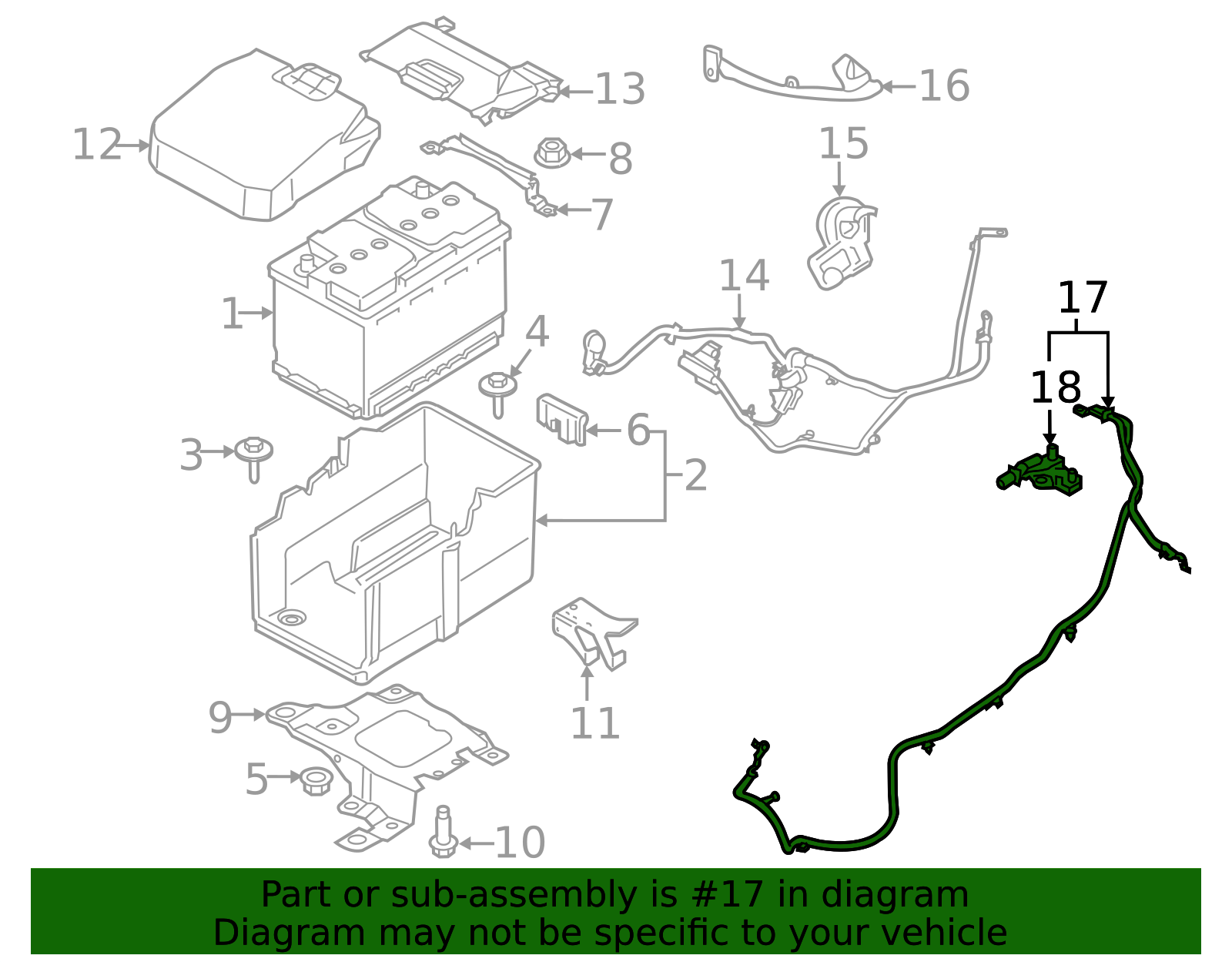Negative Cable - Ford (GJ7Z-14301-A)
