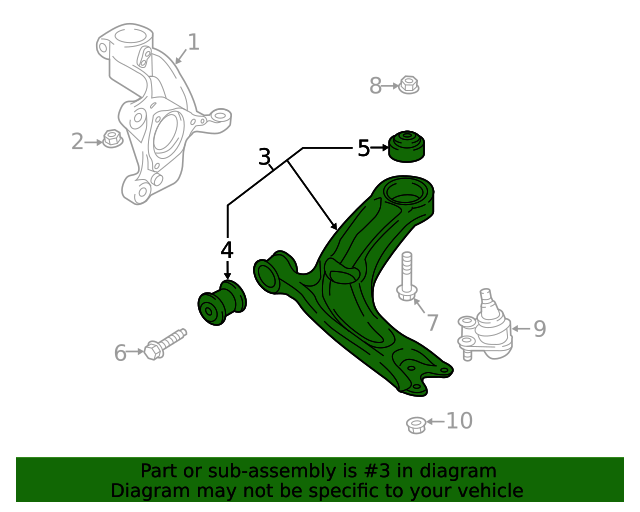 20192021 Volkswagen Jetta Lower Control Arm 5QM407151B OEM Parts