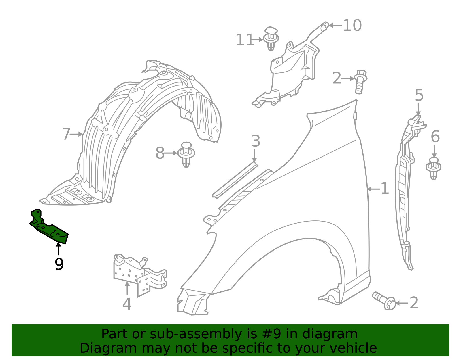 Fender Liner Deflector - Scion (53852-WB001)