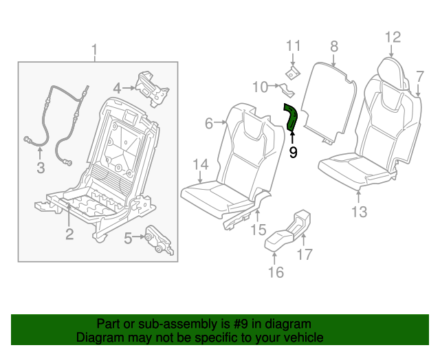 39827910 Seat Back Panel Upper Cover 20162020 Volvo XC90 Volvo Swag
