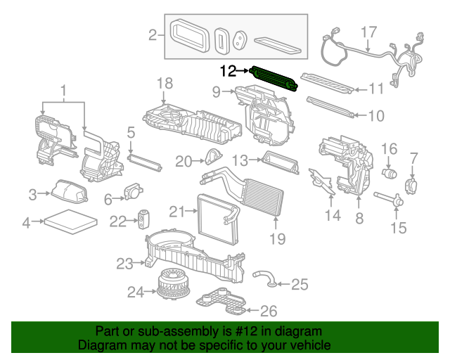 20152020 GM HVAC Mode Door 23135676
