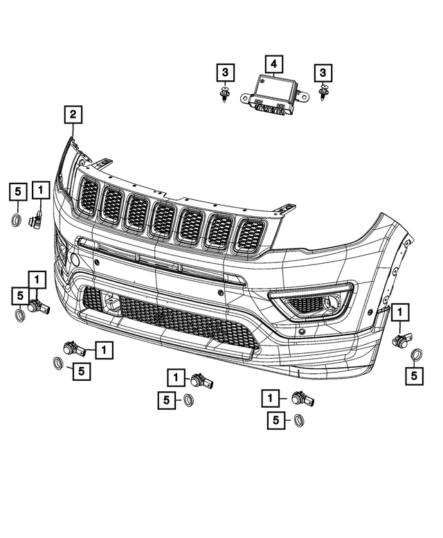20222024 Jeep Compass Parking Assist Module 68490507AG Mopar eStore