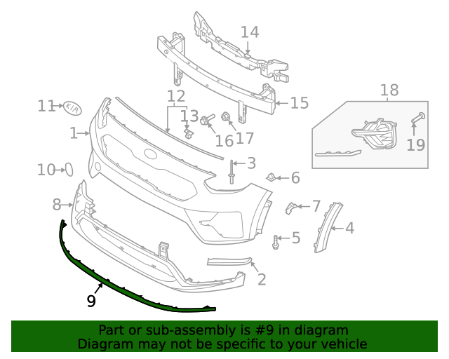 86591Q4000 Lower Deflector 20192021 Kia Niro EV Kia.Parts Store