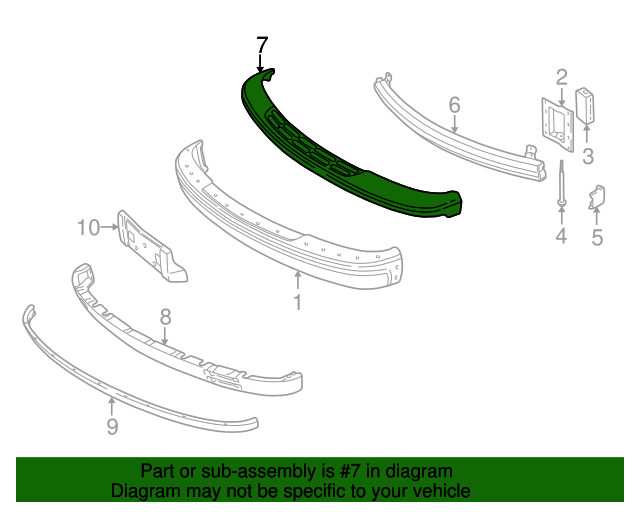 19962002 GM Front Bumper Step Pad 15970764