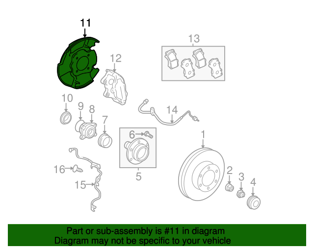 20052023 Toyota Brake Dust Shield (Right, Front) 4778104050