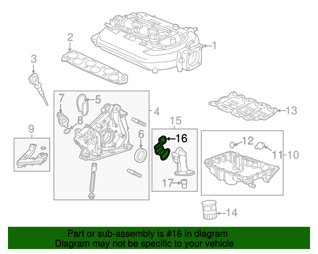 15302RDVJ00 Gasket, Oil Filter Base 20052017 Honda Honda Parts