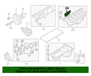 2010-2021 BMW Engine Intake Manifold Gasket 11-61-7-588-624
