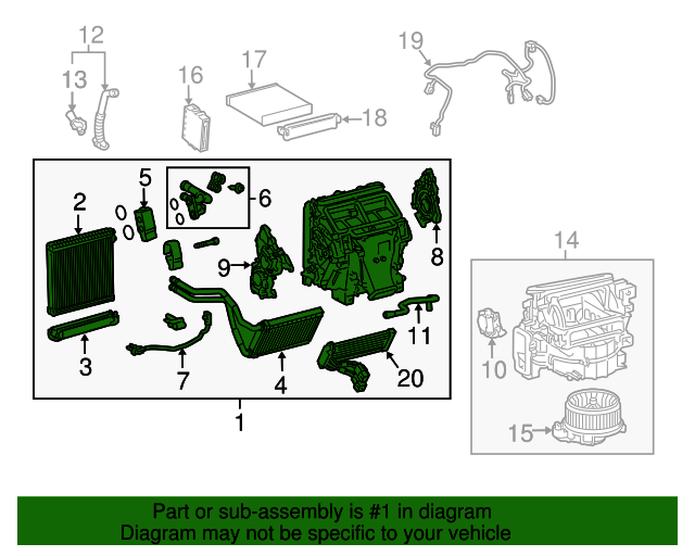 8705060580 Evaporator Assembly 20142020 Toyota 4Runner OEM Parts To You