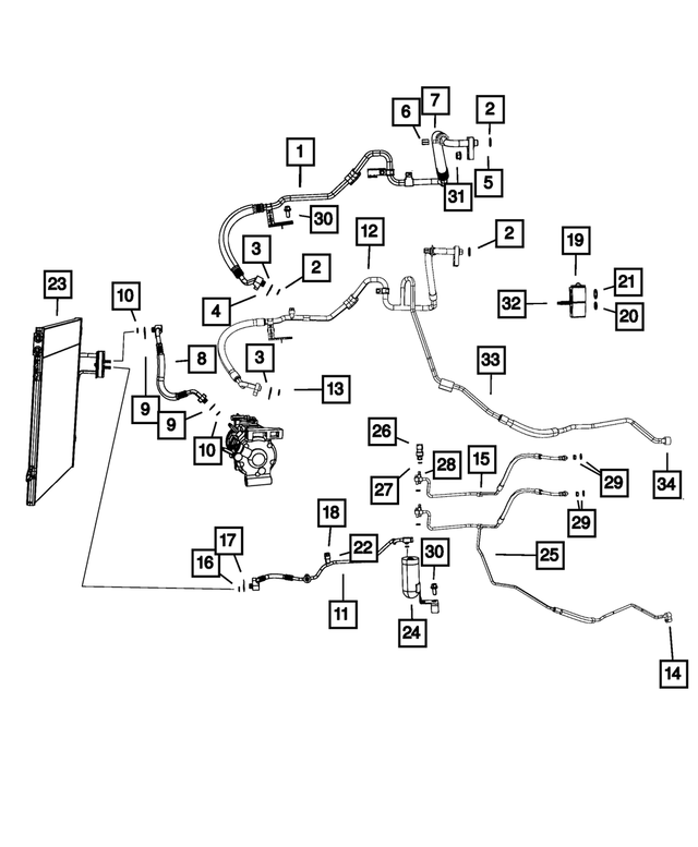 20122014 Mopar A/C Expansion Valve Kit 68164490AB Mopar Online Parts