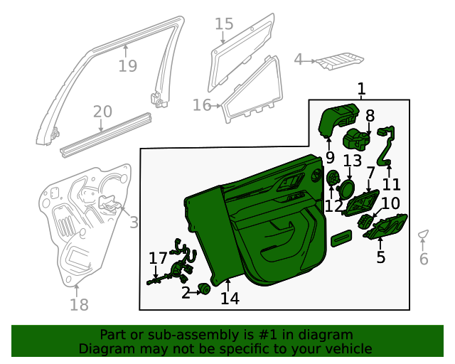 87841818 GM Door Trim Panel GM Parts Store