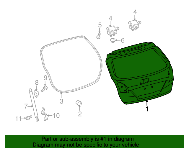 Lift Gate - 2010-2015 Toyota Venza (67005-0T082) | Toyota of El Cajon Parts