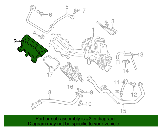 2811420480 Turbocharger Gasket 20162017 Smart Fortwo MercedesBenz