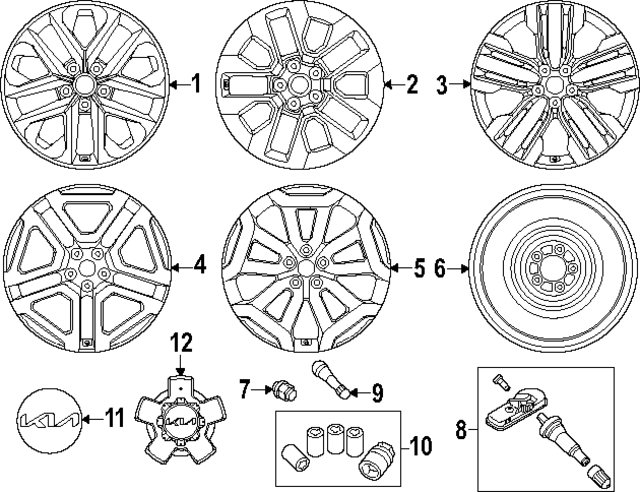 52910-S9620 - Wheel, Alloy 2023-2024 Kia Telluride | Kia.Parts Store