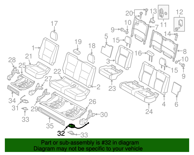 20152022 Ford Folding Seat Latch Release Handle FL3Z1862419AE