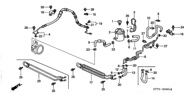 P.S. Hoses - Pipes for 1995 Acura Integra #0