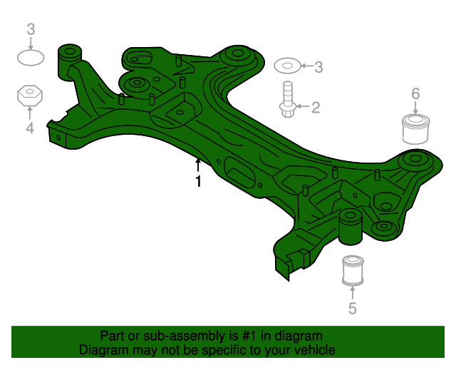 95950333 Front Suspension Crossmember 20102011 Chevrolet North