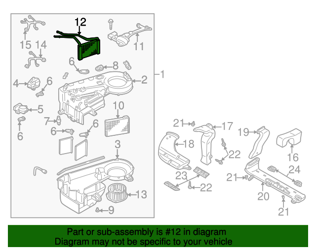 20002006 Mazda MPV Heater Core LC7461D10 OEM Parts Online