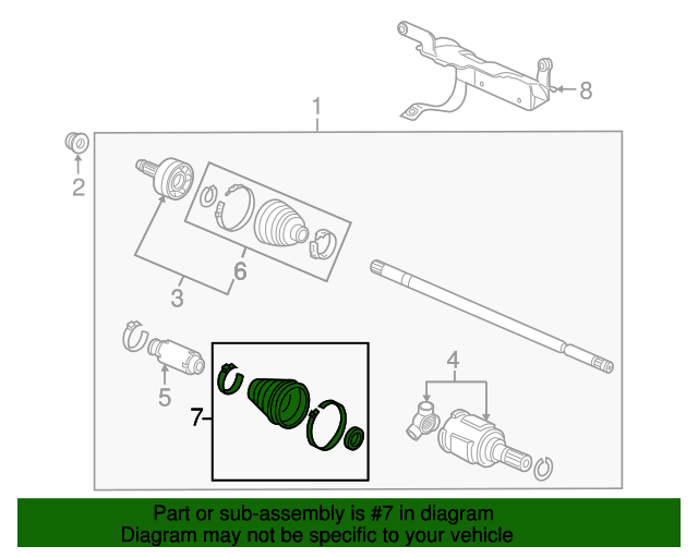 Boot Set Inboard 2016 Honda CR-Z Boot Set, Inboard 44017-SZT-J00 | Honda Parts Online