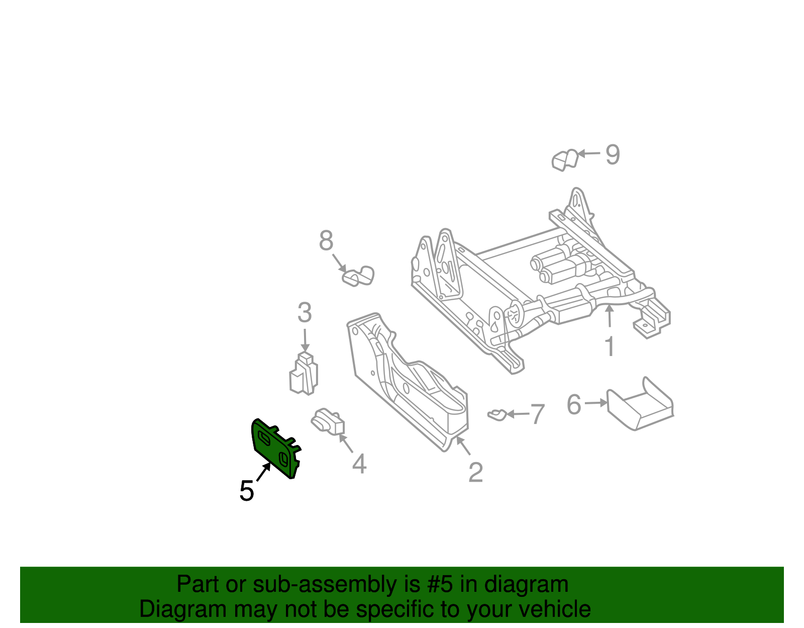 Bezel, P/Seat Adjuster Switch(Ebony)             *Ebony - GM (88942390)