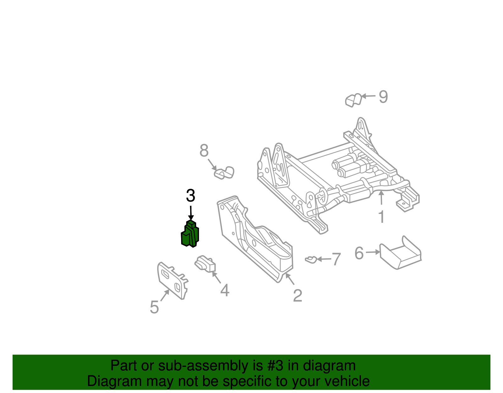 Front Seat Lumbar Control Switch - GM (12473558)
