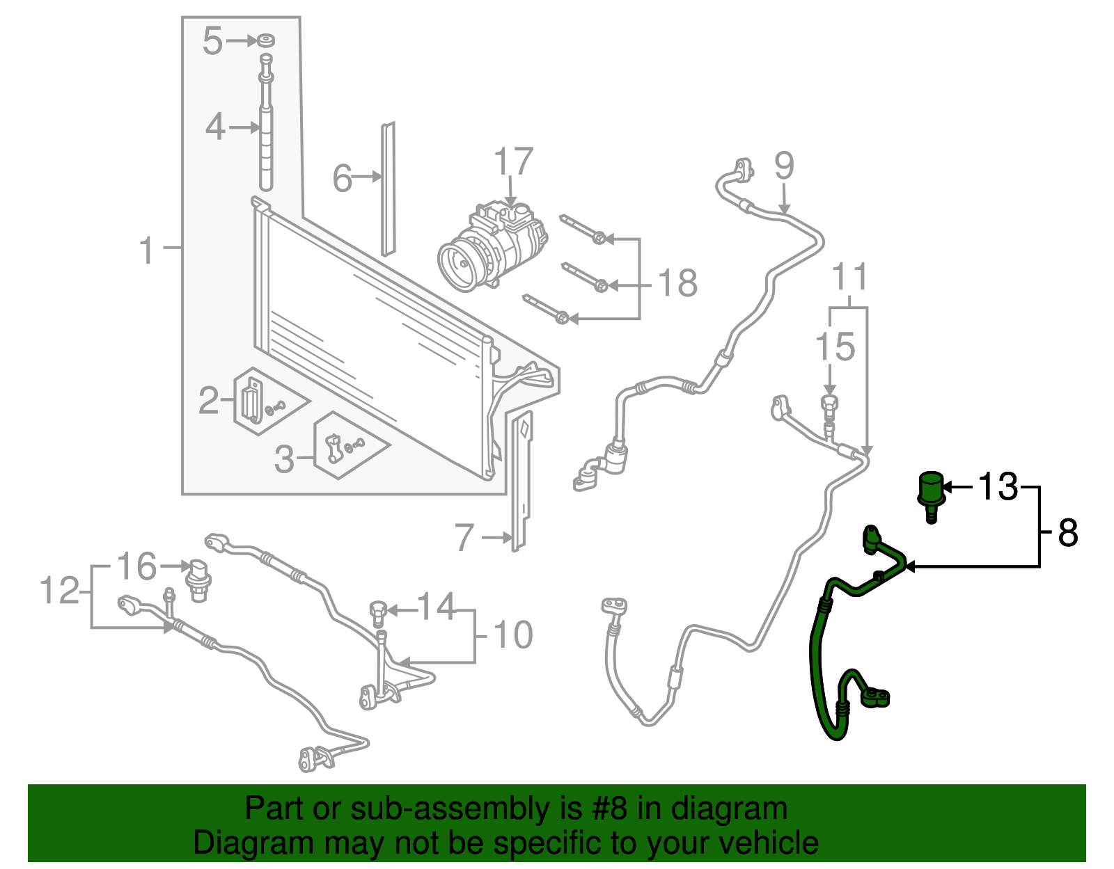 Discharge Hose - Volkswagen (7L6-820-721-BA)
