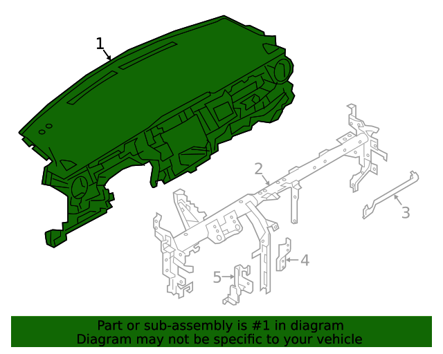 20202023 Nissan Kicks Instrument Panel 682005RW0A Nissan Parts Plus