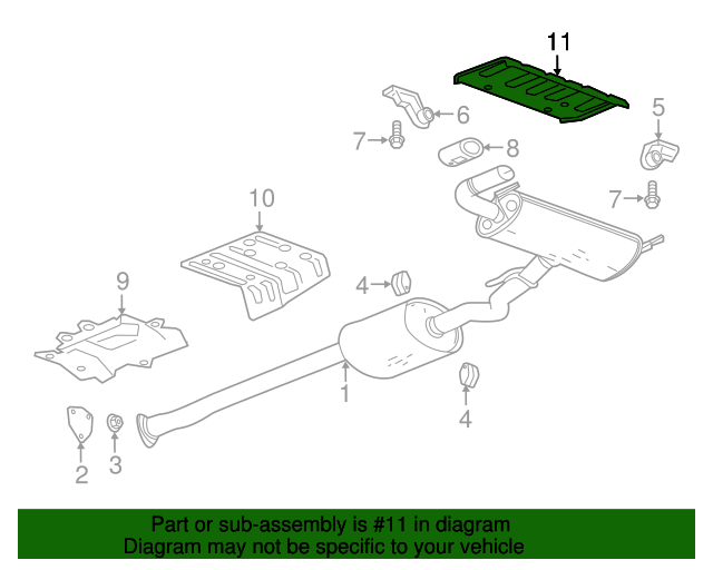 20162020 Buick Envision Exhaust Rear Underbody Heat Shield 13402958 GM