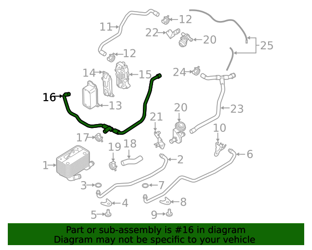 20122020 Porsche HVAC Heater Hose 99157258501 Gaudin Porsche Parts
