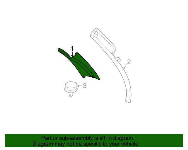 51438269929 - 2000-2005 BMW Upper Quarter Trim (51-43-8-269-929  