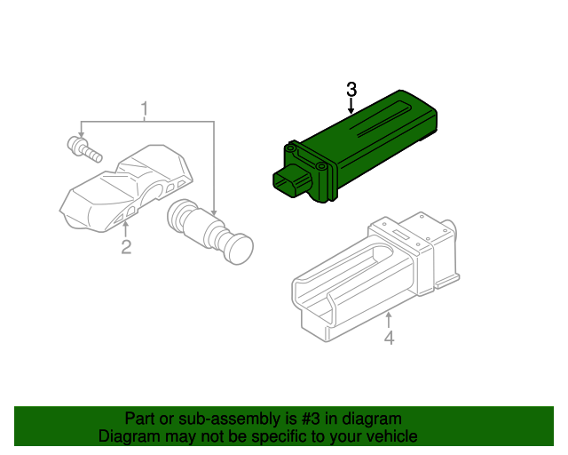 Genuine BMW 36106881433 Tire Pressure Monitoring System Control