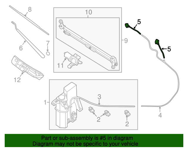 20122021 Nissan Washer Nozzle 289311PA0A OEM Parts Online