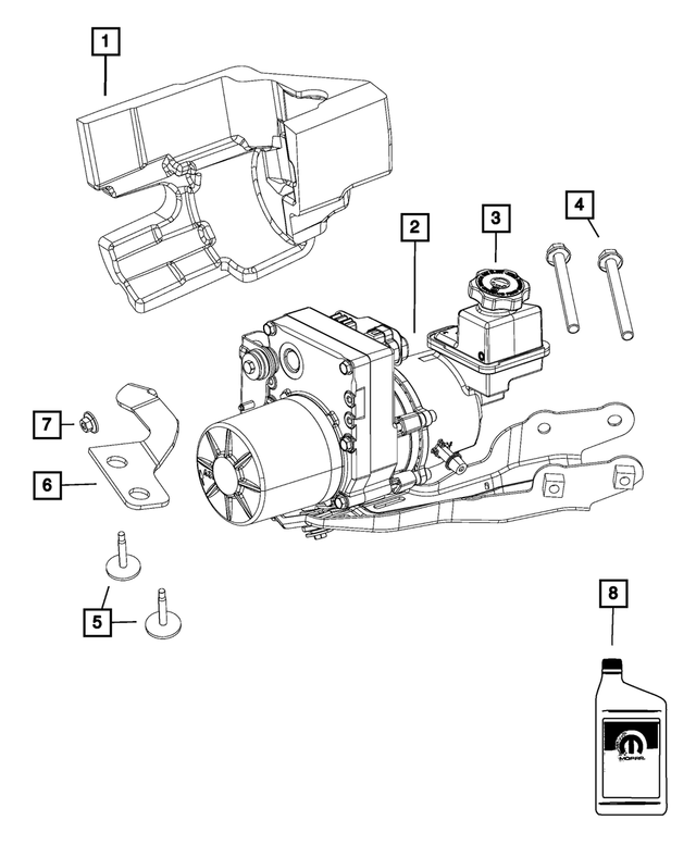 20112015 Mopar Power Steering Pump, Remanufactured R8059525AK QuirkParts