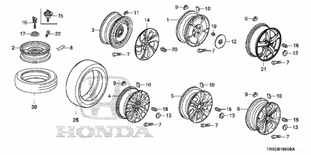 Wheel Disk (KA/KL) for 2014 Honda Civic #1