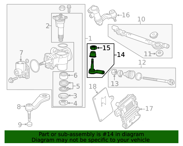 19922020 GM Outer Tie Rod Nut 11516074